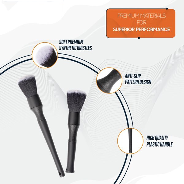 Ultra-Soft Car Detailing Brush No Scratch Car Interior Cleaning Brushes with Soft Brush Head