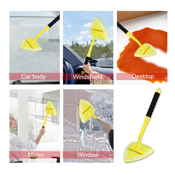 Windshield Cleaning Tool and Car Window Cleaner Tool for Interior and Exterior Auto Glass