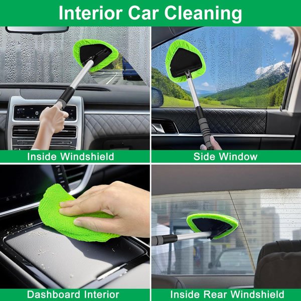 Windshield Cleaner Tool – Car Interior Window Cleaning Kit with Extendable Handle