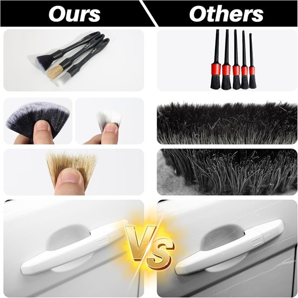Car Detailing Brush Set - Interior & Exterior Cleaning Premium Car Wash Brush for Professional ﻿Car Duster