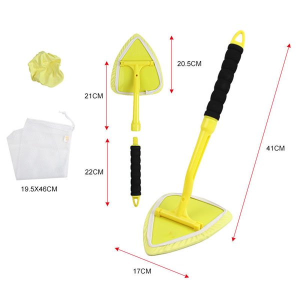 Windshield Cleaning Tool and Car Window Cleaner Tool for Interior and Exterior Auto Glass