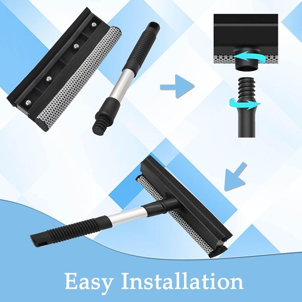 09 2 Pack Squeegee for Car Window Cleaning and Windshield Washing Standard Window Squeegee Cleaner Tool