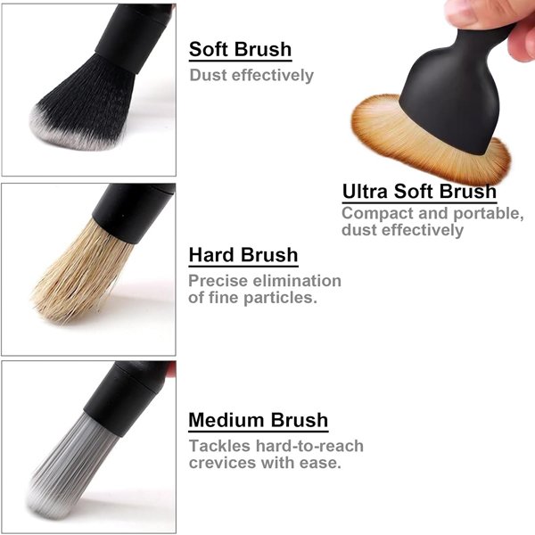 Car Detailing Brush Set - Interior & Exterior Cleaning Premium Car Wash Brush for Professional ﻿Car Duster