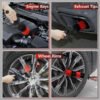Wheel Rim Brush Soft Bristle Long Car Tire Detailing Washing Tool for Exhaust Tips Engine