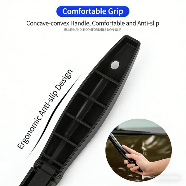 Car Windshield Cleaning Tool Reusable Microfiber Pads and Windshield Cleaner with Foldable Handle