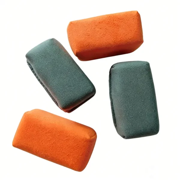 8×4×4cm Waterproof Car Wax Applicator Sponge – Double-Sided Plush Microfiber