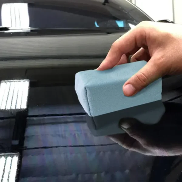 8×4×4cm Waterproof Car Wax Applicator Sponge – Double-Sided Plush Microfiber