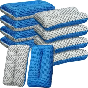 Double-Sided Mesh Car Cleaning Sponge Double-Sided Mesh Car Cleaning Sponge – 2-in-1 Scrub & Polish for Wheels, Glass & Body