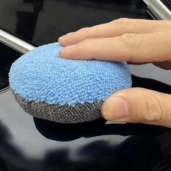 Soft Microfiber Applicator with Plastic Barrier Ceramic Coating Car Cleaning Tool to Prevent over Absorption