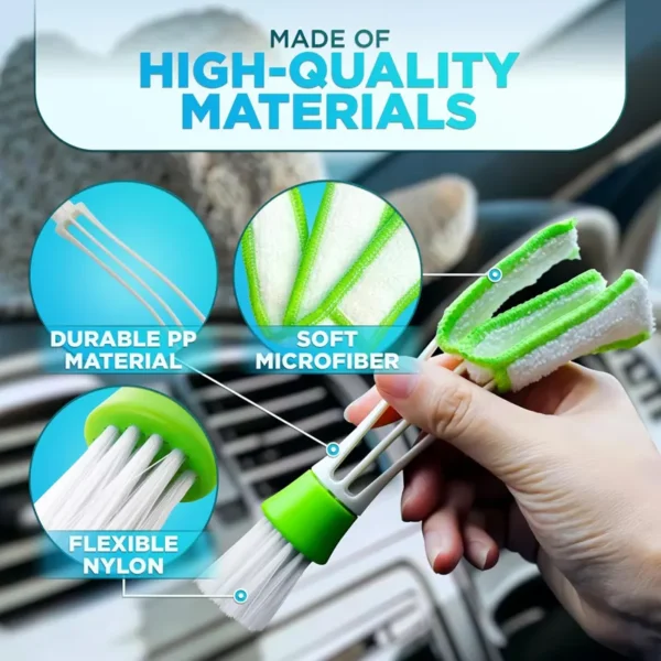 Car Vent Brush Multifunctional Cleaning Brush - Auto Vent Cleaner Tool for Car Detailing