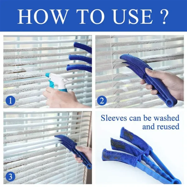 Window Blind Cleaner Duster Brush Blind Cleaner Tools for Window Shutters Blind Air Conditioner