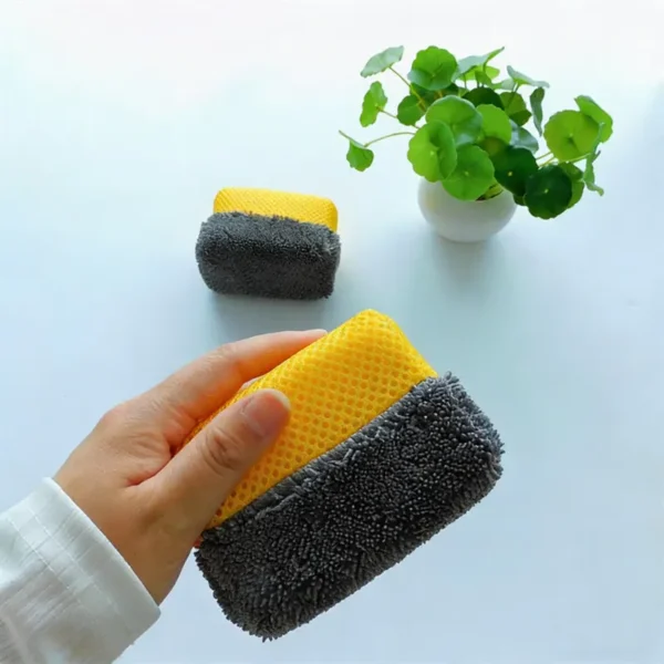 Tire Shine Applicator Sponges, Multi-Purpose Mesh and Microfiber Applicator Pad for Car Detailing
