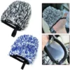 Two-Sided Microfiber Wheel Detailer Wash Glove Super Soft Long Hair Car Detailing Pocket Mitt