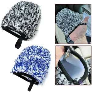 Two-Sided Microfiber Wheel Detailer Wash Glove Super Soft Long Hair Car Detailing Pocket Mitt