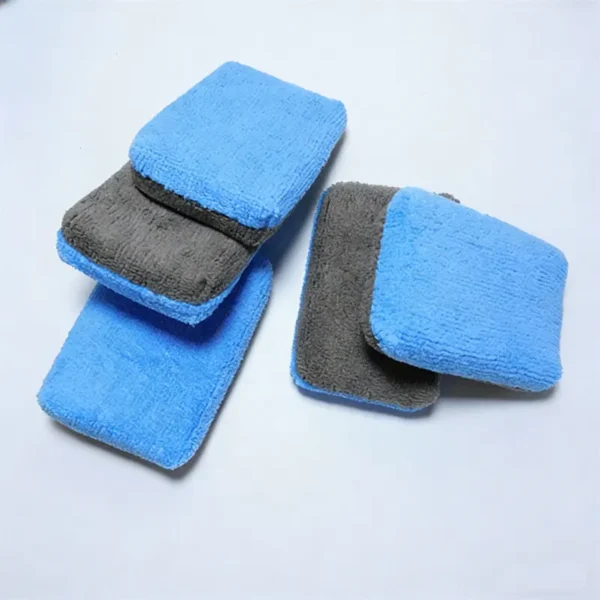 Ceramic Coating Applicator Sponge with Plastic Barrier to Reduce Product Waste