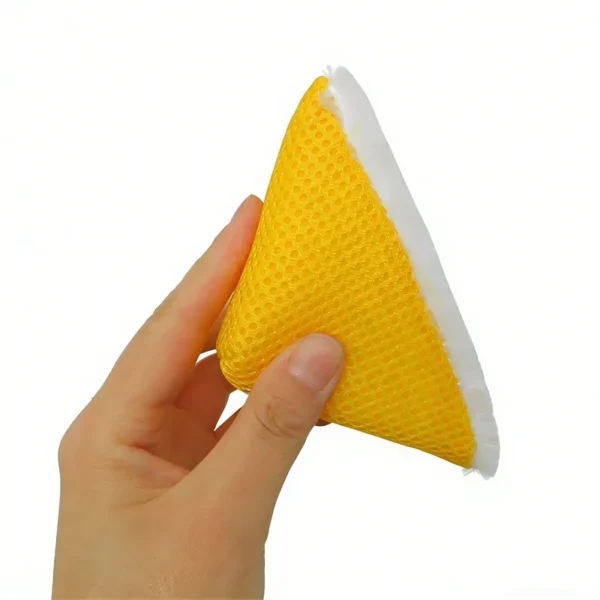 2pcs Tire Shine Applicator, Reusable Microfiber Tire Brightener Pad Triangle Tire Dressing Applicator