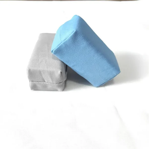 8×4×4cm Waterproof Car Wax Applicator Sponge – Double-Sided Plush Microfiber
