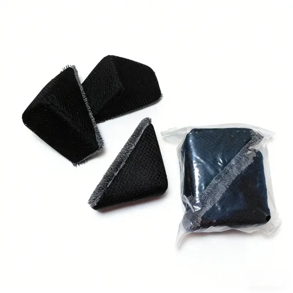 2pcs Tire Shine Applicator, Reusable Microfiber Tire Brightener Pad Triangle Tire Dressing Applicator
