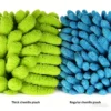 Dense thickened microfiber texture on car wash mitt, scratch-free cleaning