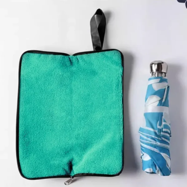 ShineMaxs Foldable Umbrella Storage Bag, Water-Resistant & Absorbent Umbrella Pouch with Detachable Shoulder Strap