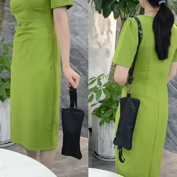 ShineMaxs Foldable Umbrella Storage Bag, Water-Resistant & Absorbent Umbrella Pouch with Detachable Shoulder Strap