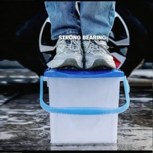 10L Multifunctional Car Wash Bucket with Lid, Heavy Duty 180KG Load-Bearing PP Storage Bucket for Car Washing, Fishing