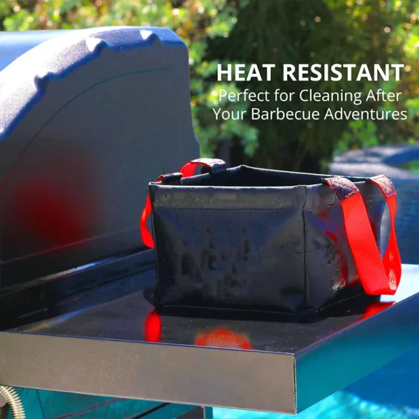 Collapsible Bucket – Durable, Foldable Water Bucket for Grill Cleaning, Camping, and Outdoor Use