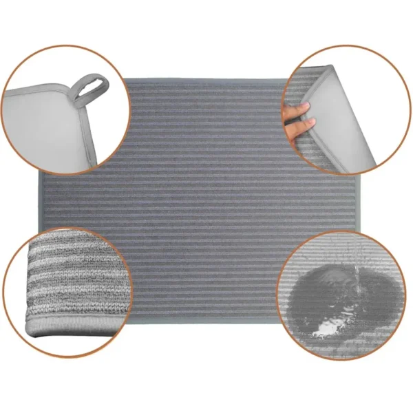 Foldable Dish Drying Mat 23.6"x17.7" Microfiber Dish Drying Mats | 4X Absorbent, Machine Washable, Multi-Use