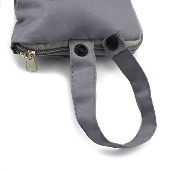 ShineMaxs Reversible Umbrella Storage Bag, Waterproof Oxford Cloth + Chenille Yarn, Leakproof Umbrella Pouch with Tote Strap & Zipper for Folding Umbrellas, Commute, Travel & Car