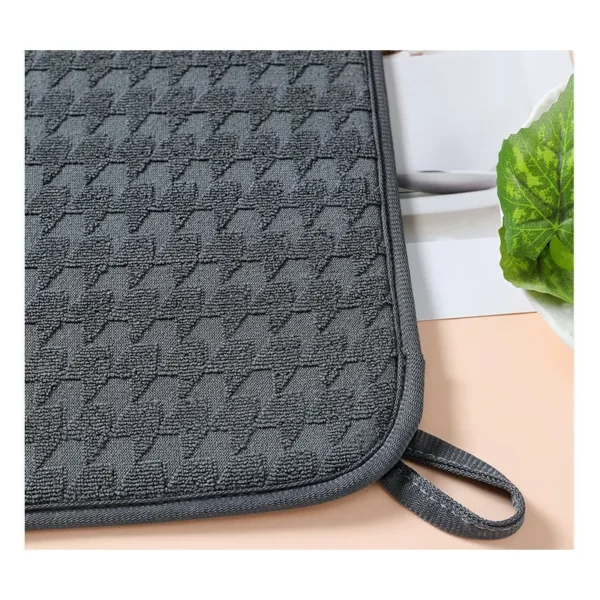 3-Layer Microfiber Dish Drying Mat Super Absorbent, Countertop & Tableware Protection