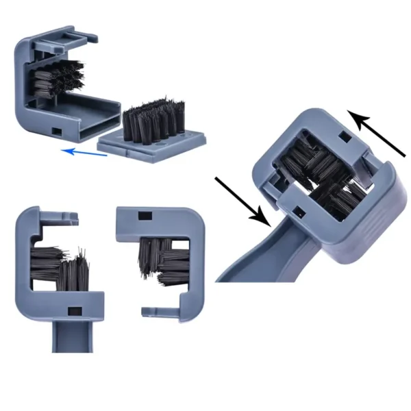Bike Motorcycle Chain Brush - Gear & Chain Cleaner Tool, Bicycle Maintenance Cleaning Tool for Chains Gears