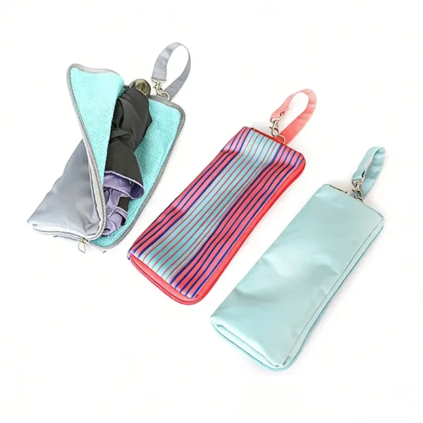 Reversible Umbrella Storage Bag – Waterproof Oxford Cloth + Superfine Fiber, Leakproof Umbrella Pouch for Commute, Travel & Home