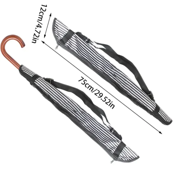 ShineMaxs Umbrella Bag with Shoulder Strap, 85CM Waterproof Reversible Umbrella Cover, Plush Absorbent Pad Umbrella Carry Case for Long Umbrellas, Travel, Home & Car