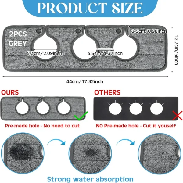 water absorbent kitchen faucet mat