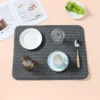 3-Layer Microfiber Dish Drying Mat Super Absorbent, Countertop & Tableware Protection