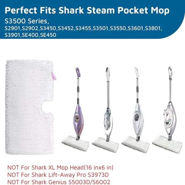 hook-and-loop-closure-shark-mop-pad-installation Sandwich mesh lining on steam mop pad, even heat and steam distribution