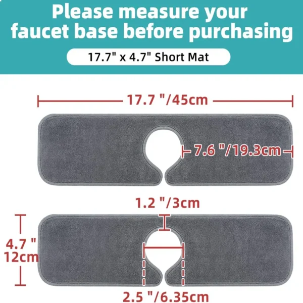 faucet splash guard size chart for single hole faucets