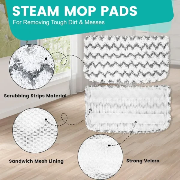Shark S1000 steam mop pad cleaning high-traffic kitchen area, streak-free results
