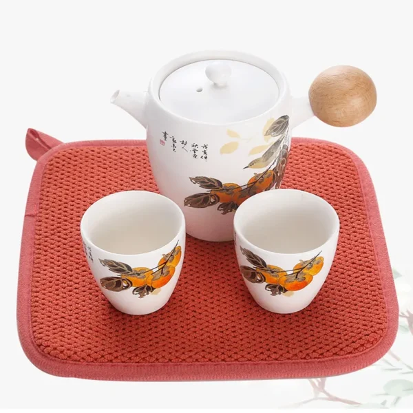 7"x7" Small Microfiber Dish Drying Mat | Machine Washable, Non-Slip & Reversible Coffee Cup Pad