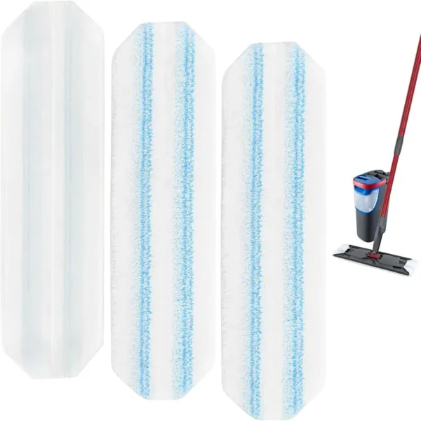 O-Cedar H2Pro flat mop replacement pads, non-shedding microfiber refills