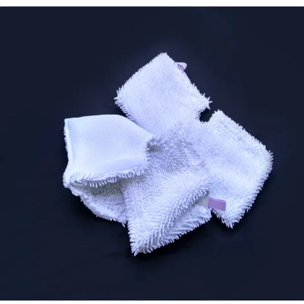 sandwich-mesh-lining-steam-mop-pad-heat-distribution Hook and loop closure on Shark mop pad, secure non-slip fit