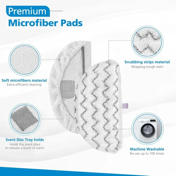 steam-mop-pad-cleaning-tile-hardwood-floor Soft microfiber texture on Bissell 1806 steam mop pad for efficient cleaning