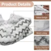 Close-up of wavy textured microfiber and built-in scrubbing strips on Shark mop pad