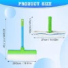 Close-up of precision-engineered silicone blade on wide window squeegee, scratch-free and lint-free