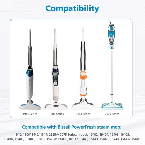 washable-reusable-mop-pads-up-to-100-uses Easy installation design on Bissell steam mop replacement pad, no tools needed