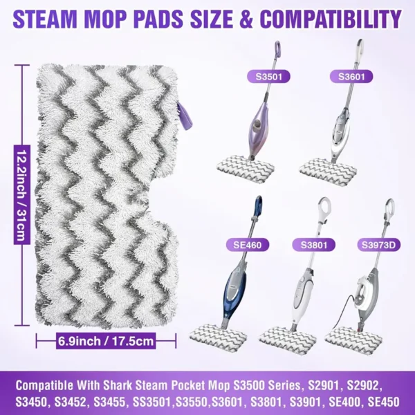 Multi-surface cleaning with Shark S3500 mop pads on wood, tile, laminate, and marble floors