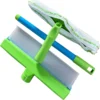 Wide Curved Silicone Window Squeegee Kit | 30cm Streak-Free Glass Cleaner with Washable Microfiber Pad