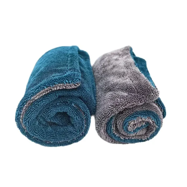 1200GSM double-twist loop microfiber car drying towel, ultra-absorbent and scratch-free
