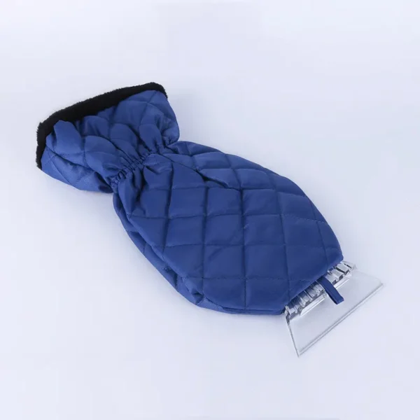 190T-nylon-shell-and-quilted-padding-closeu Elastic cuff and non-slip grip on quilted ice scraper mitt, keeps hands warm and secure