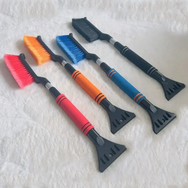 anti-scratch-pvc-bristles-on-snow-brush extendable 3-in-1 snow brush and ice scraper combo for cars and SUVs